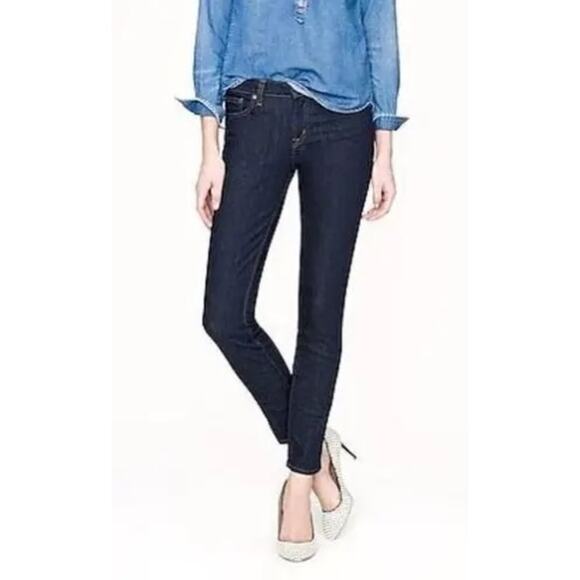 J.Crew Toothpick Ankle Skinny Jeans Women’s Size 28 Dark Wash Stretch Denim - Picture 1 of 9